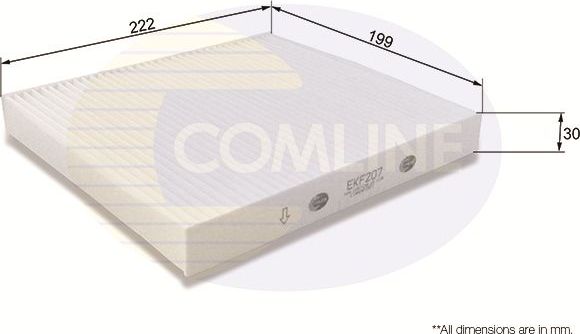 Салонный фильтр Comline для Rover 400 II (HH-R) 1995-2000. Артикул EKF207