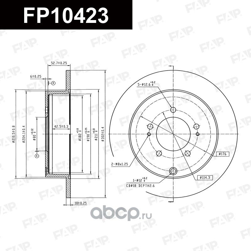 FAP Диск тормозной FP10423 FAP. Артикул FP10423