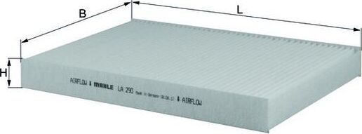 Салонный фильтр Mahle-Knecht. Артикул LA 290