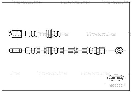 Тормозной шланг Corteco. Артикул 19035934