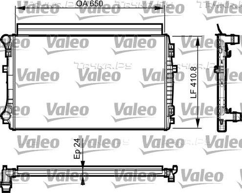 Радиатор охлаждения двигателя Valeo для SEAT Tarraco I 2018-2026. Артикул 735558