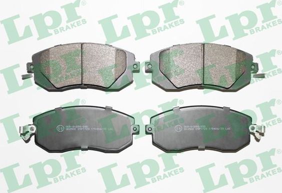 Тормозные колодки LPR передние для Subaru Impreza IV 2012-2016. Артикул 05P1729