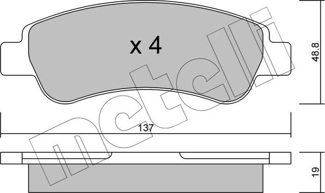 Тормозные колодки Metelli. Артикул 22-0710-0