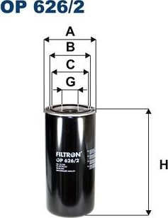 Масляный фильтр Filtron для DAF XF 95 1997-2002. Артикул OP 626/2