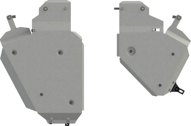 Защита алюминиевая Шериф (4 мм) для топливного бака Audi Q8 2018-2026. Артикул 3885