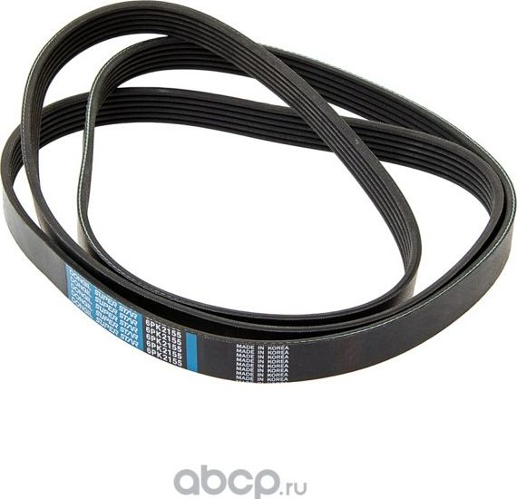 Ремень приводной поликлиновой 6PK2155 SSANGYONG Actyon (06-),Kyron (07-),Rexton (Dongil). Артикул 6PK2155