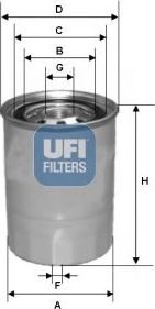 Топливный фильтр UFI. Артикул 24.339.00