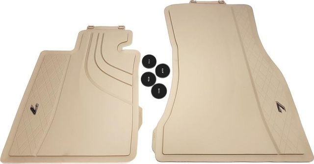 Коврики BMW (OEM) оригинальные для салона BMW 7 G11, G12 2015-2026 передние. Цвет бежевый. Артикул 51472365432