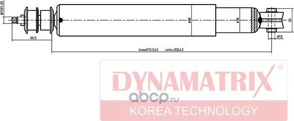 Амортизатор подвески газонаполненный (Dynamatrix-Korea). Артикул DSA343047