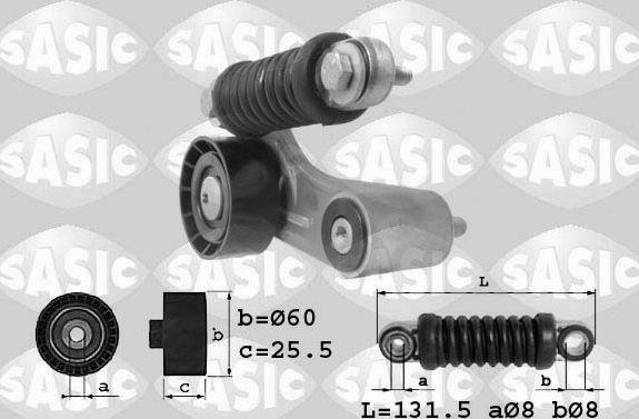 Натяжной ролик (натяжитель) приводного клинового зубчатого ремня Sasic. Артикул 1624002