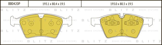 Колодки тормозные MB W164/W251/X165 -08 перед. (Blitz). Артикул BB0420P