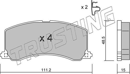 Тормозные колодки Trusting. Артикул 257.0