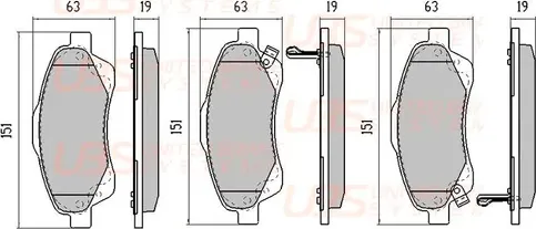 Премиум тормозные колодки TOYOTA AVENSIS 03-08/COROLLA VERSO 04-09 передние (UBS). Артикул BP1110035