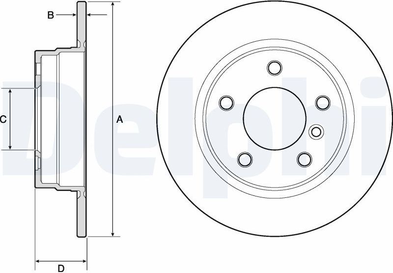 Тормозной диск Delphi. Артикул BG2624