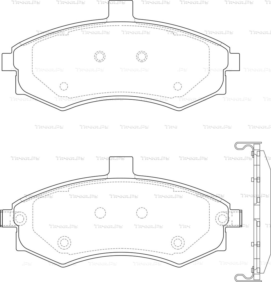 Тормозные колодки NiBK передние для Hyundai Matrix I 2001-2010. Артикул PN0788