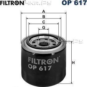 Масляный фильтр Filtron для Hyundai Pony X2 1989-1995. Артикул OP 617