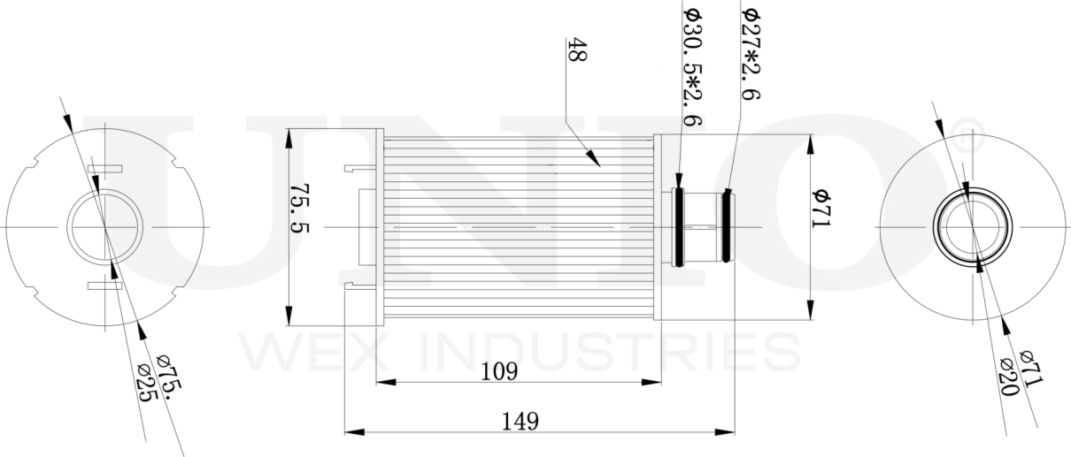 Фильтр масляный (Unio). Артикул FLT-20101