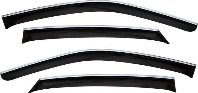 Дефлекторы Chromex для окон (c хром. молдингом) для Geely Tugella FY11 2020-2023 кроссовер. Артикул CHROMEX.63042