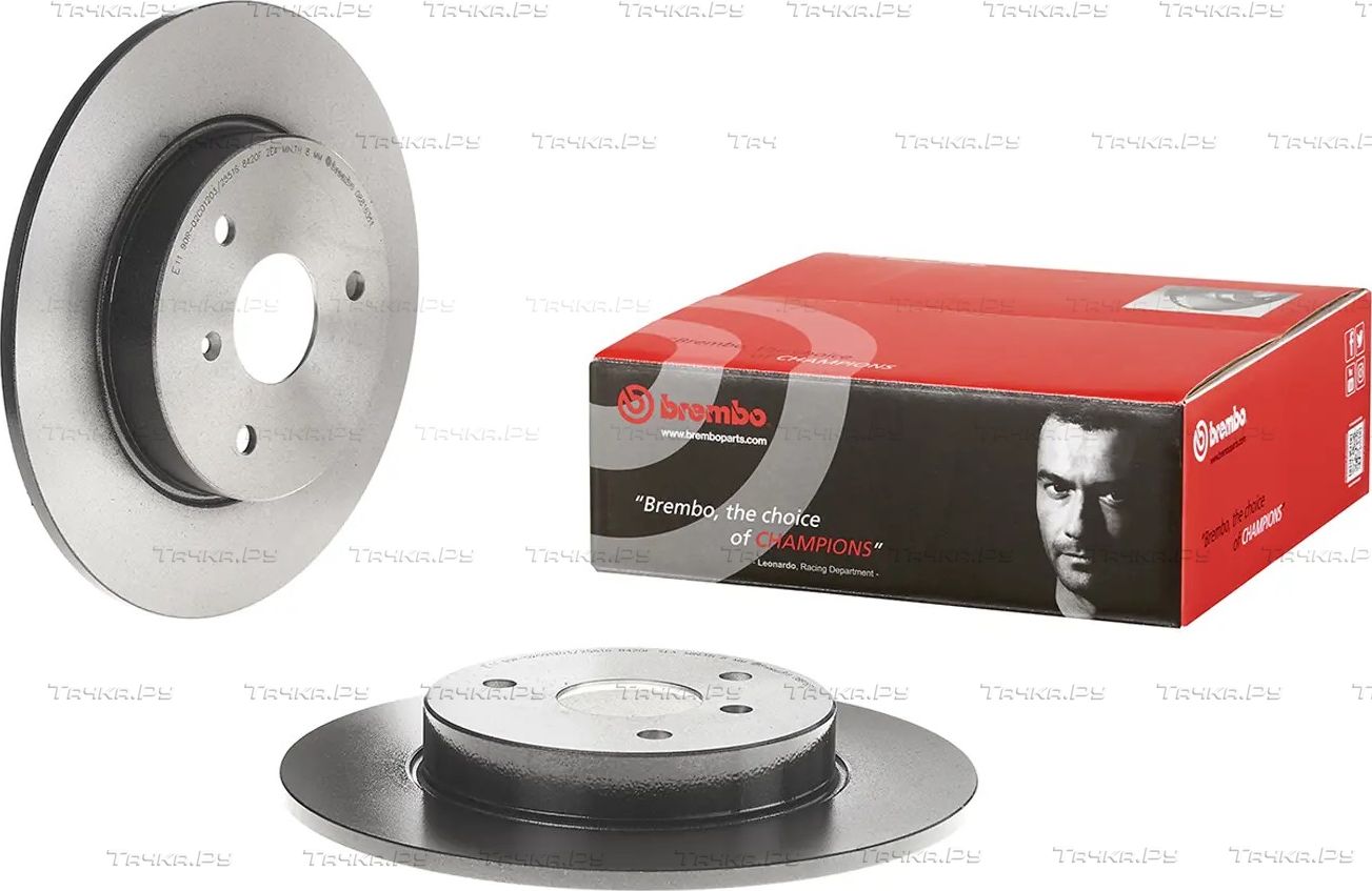 Тормозной диск Brembo PRIME LINE - UV Coated передний для Smart Roadster W452 2003-2005. Артикул 08.8163.11