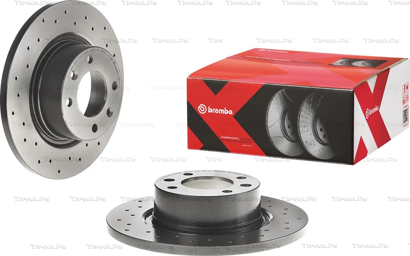 Тормозной диск Brembo XTRA LINE - Xtra задний для Citroen C5 I 2001-2008. Артикул 08.8727.1X