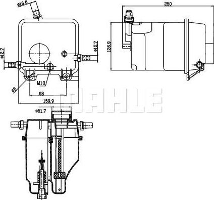Расширительный бачок Mahle Behr. Артикул CRT 125 000S