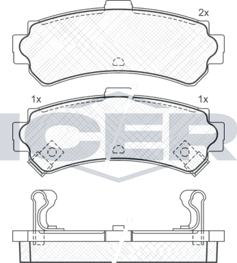 Тормозные колодки Icer. Артикул 181095