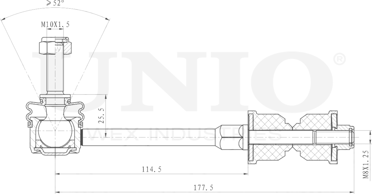Тяга/стойка стабилизатора (Unio). Артикул SSP-50258