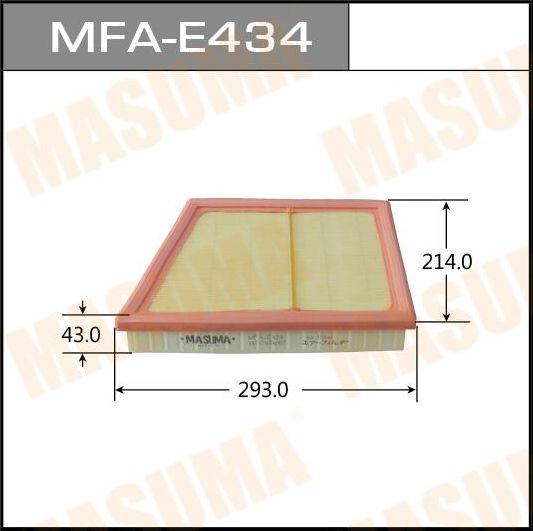 Воздушный фильтр Masuma. Артикул MFA-E434