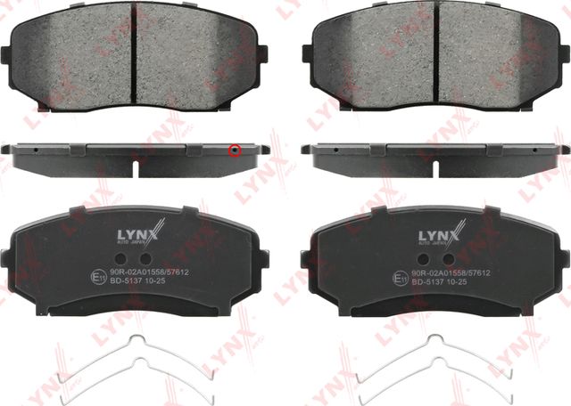 Тормозные колодки LYNXauto передние для Mazda CX-9 II 2016-2026. Артикул BD-5137