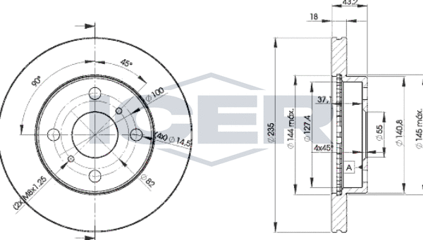 Тормозной диск Icer. Артикул 78BD2020-2