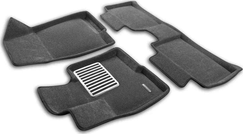 Коврики текстильные Euromat 3D Lux для салона Jaecoo J7 2023-2026 СЕРЫЕ. Артикул EM3D-000030G