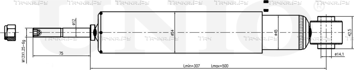 Амортизатор подвески (Unio). Артикул SAB-10438