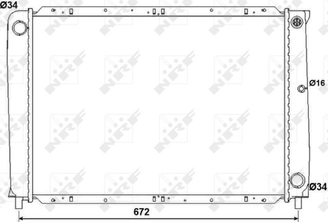 Радиатор охлаждения двигателя NRF (алюминий) для Volvo 940 1992-1998. Артикул 53995
