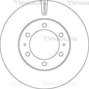 Тормозной диск TRW передний для Toyota FJ Cruiser 2005-2018. Артикул DF7827S