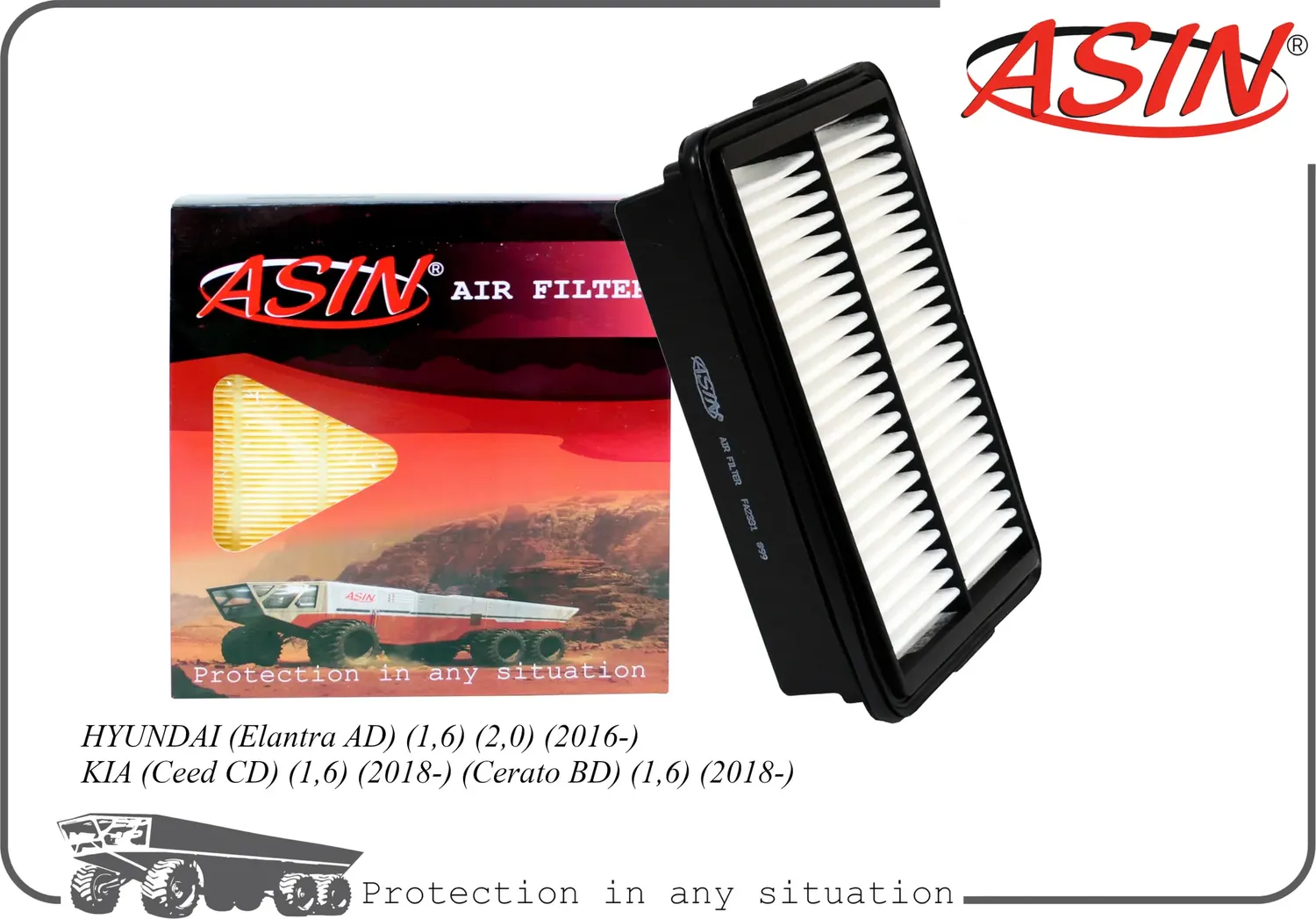 Фильтр воздушный (Asin). Артикул ASINFA2331