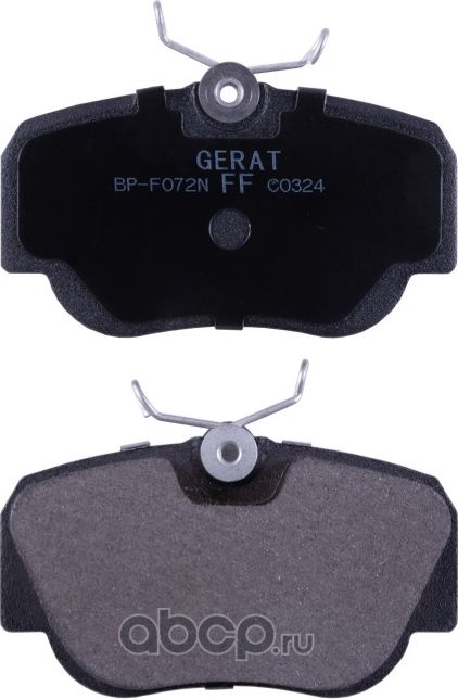 Тормозные колодки Gerat BP-F072N (передние) Normal Gerat. Артикул BPF072N