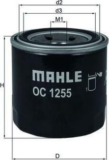 Масляный фильтр Mahle-Knecht. Артикул OC 1255