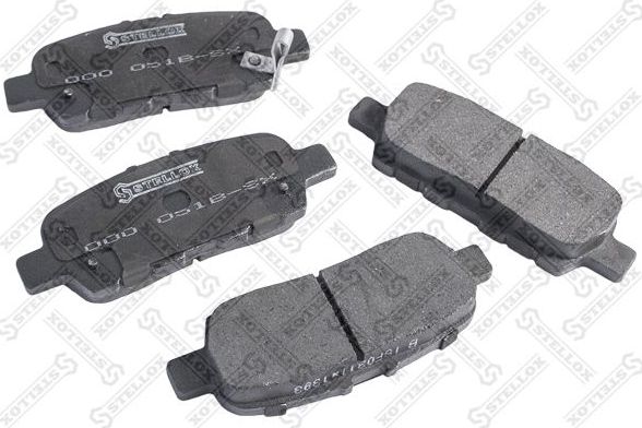 Тормозные колодки Stellox задние для Austin Mini 1959-1986. Артикул 000 051B-SX