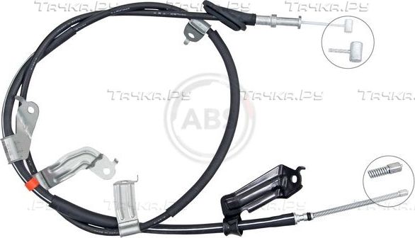 Трос ручника (тросик ручного тормоза) ABS. Артикул K17807