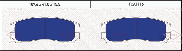Колодки тормозные дисковые | зад | (Tatsumi) Tatsumi. Артикул TCA1116