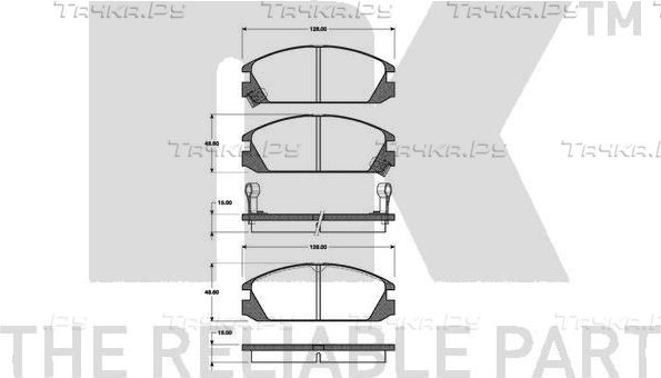 Тормозные колодки NK передние для Honda Prelude III 1987-1992. Артикул 222607