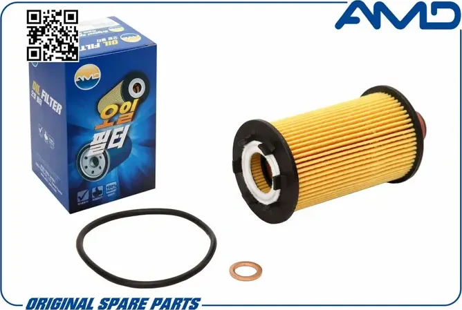 Фильтр масляный SSANGYONG New Actyon 2,0D 2010- Rexton W II 2,0D 2012 (AMD). Артикул AMDFL116