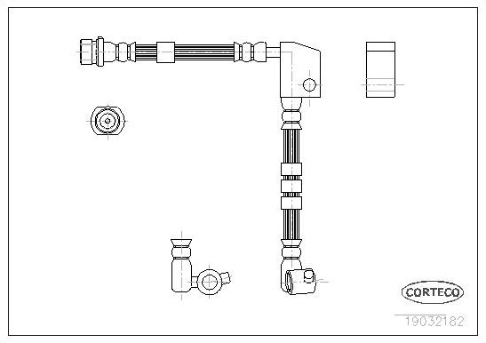 Тормозной шланг Corteco. Артикул 19032182