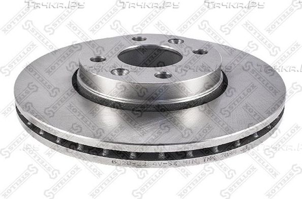 Тормозной диск Stellox передний для Renault Twingo II 2007-2014. Артикул 6020-2264V-SX