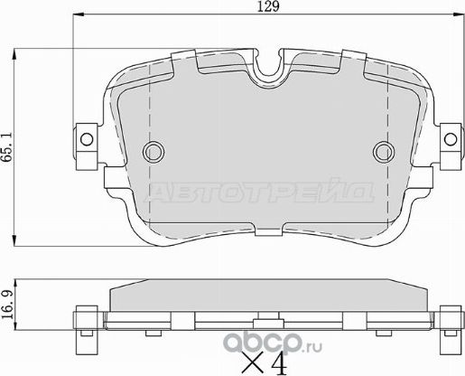 Колодки тормозные дисковые Double Force (SAT). Артикул ST280204