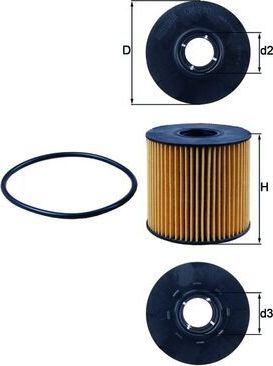 Масляный фильтр Mahle-Knecht. Артикул OX 210D