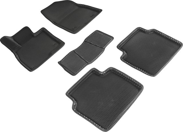 Коврики Seintex 3D EVA Ромб для салона Mazda 6 III 2012-2026 ЧЕРНЫЕ. Артикул 95311