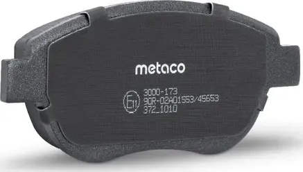 Колодки тормозные передние к-кт (Metaco). Артикул 3000173