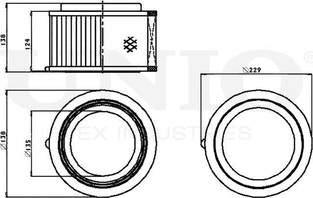 Фильтр воздушный (Unio). Артикул FLT-10228