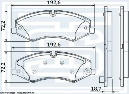 Колодки тормозные перед (Starke). Артикул 177705